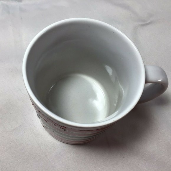 Red Green Striped Christmas Mug MSRF Design Studio 10 Oz Holiday Mug - Picture 3 of 5